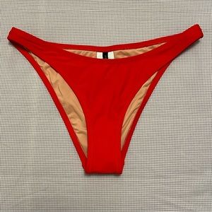 Jcrew Bright Cerise 1989 High Leg Bikini Bottom